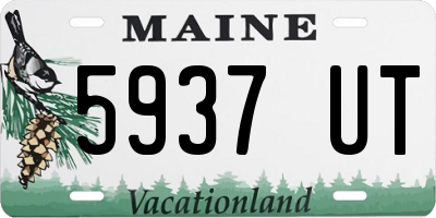 ME license plate 5937UT