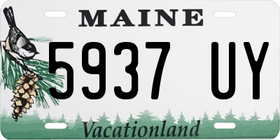 ME license plate 5937UY