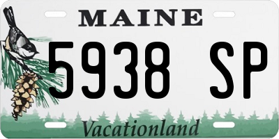 ME license plate 5938SP