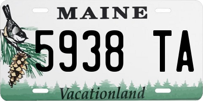 ME license plate 5938TA