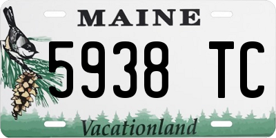 ME license plate 5938TC