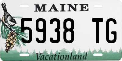 ME license plate 5938TG