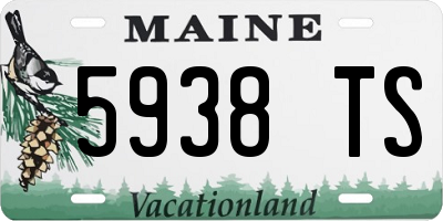 ME license plate 5938TS
