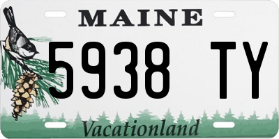 ME license plate 5938TY