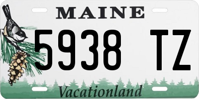 ME license plate 5938TZ