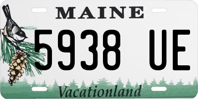 ME license plate 5938UE