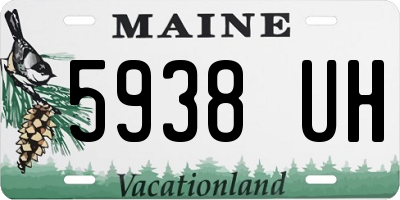 ME license plate 5938UH