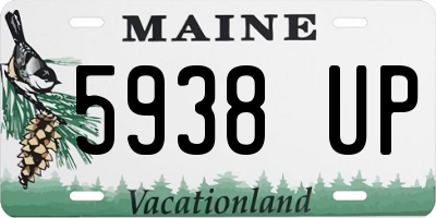ME license plate 5938UP