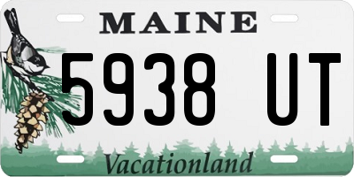 ME license plate 5938UT