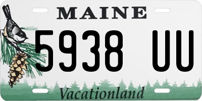 ME license plate 5938UU