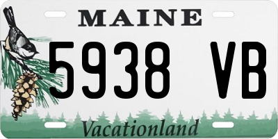 ME license plate 5938VB