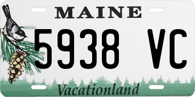 ME license plate 5938VC