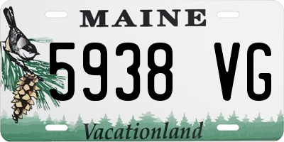 ME license plate 5938VG