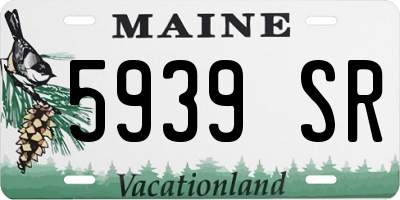 ME license plate 5939SR