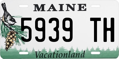 ME license plate 5939TH