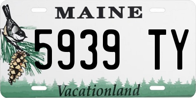 ME license plate 5939TY
