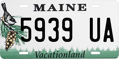 ME license plate 5939UA