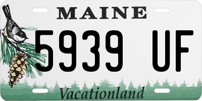 ME license plate 5939UF