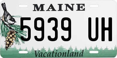 ME license plate 5939UH