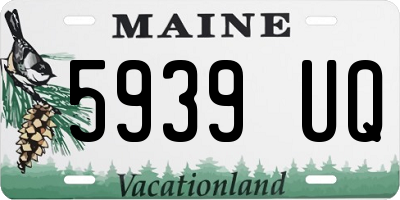 ME license plate 5939UQ