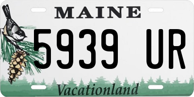 ME license plate 5939UR