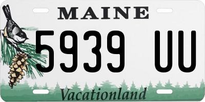 ME license plate 5939UU