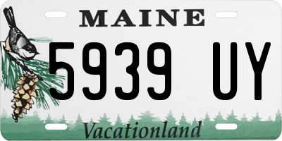 ME license plate 5939UY