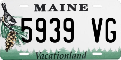 ME license plate 5939VG