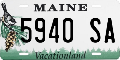 ME license plate 5940SA