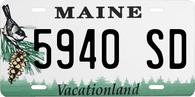 ME license plate 5940SD