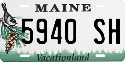 ME license plate 5940SH