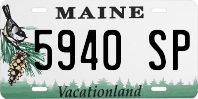 ME license plate 5940SP