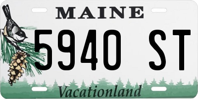 ME license plate 5940ST