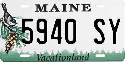 ME license plate 5940SY