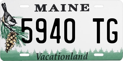ME license plate 5940TG