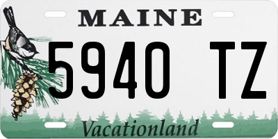ME license plate 5940TZ