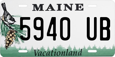 ME license plate 5940UB