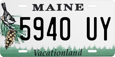 ME license plate 5940UY