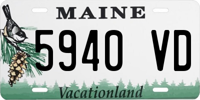 ME license plate 5940VD