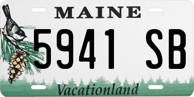 ME license plate 5941SB