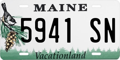 ME license plate 5941SN