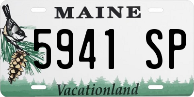 ME license plate 5941SP