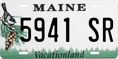 ME license plate 5941SR