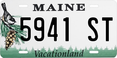 ME license plate 5941ST