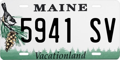 ME license plate 5941SV
