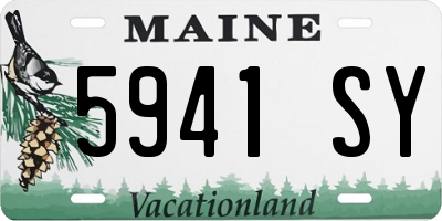 ME license plate 5941SY