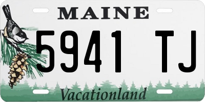 ME license plate 5941TJ