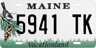 ME license plate 5941TK