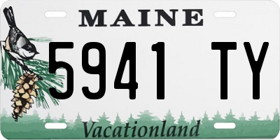 ME license plate 5941TY