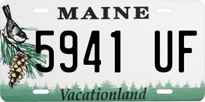 ME license plate 5941UF